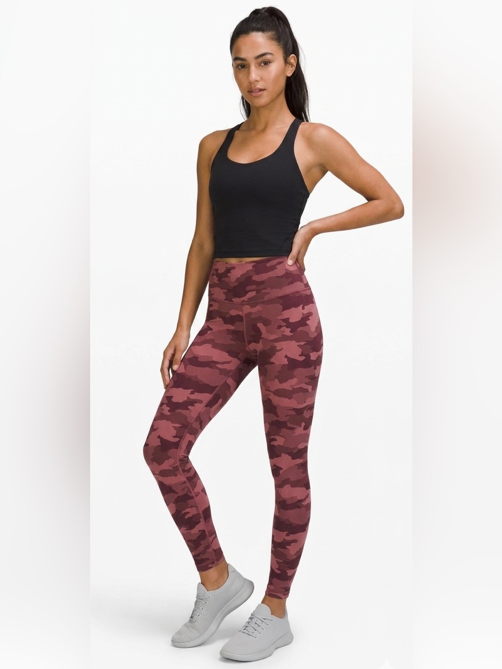 Lululemon Wunder Train High-Rise Tight 28” Size 4 Rose Camouflage
